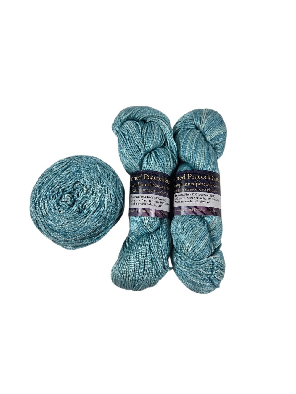 Unplanned Peacock Pima DK Cotton Yarn Sea